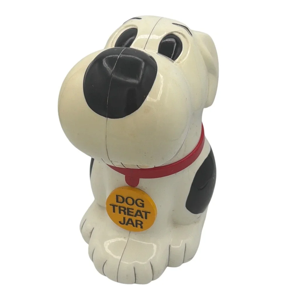 1991 Barking Dog Treat Jar Fundamental Too Ltd Plastic Cookie TESTED WORKS